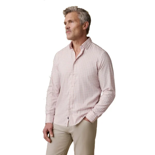 Faherty The Movement Shirt - Rose White Gingham