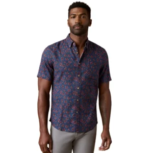 Faherty Short-Sleeve Breeze Shirt - Breeze Navy Floral