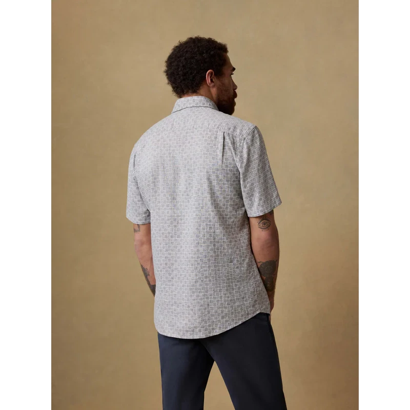 Faherty Short-Sleeve Breeze Shirt - Graphite Shell Bricks