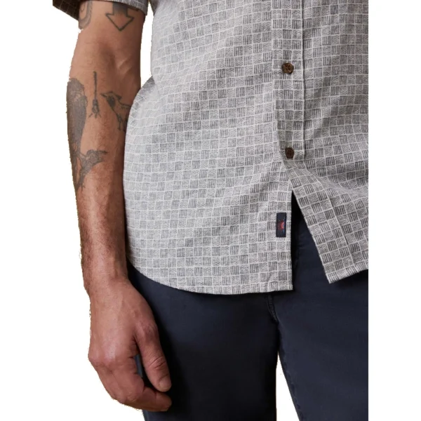 Faherty Short-Sleeve Breeze Shirt - Graphite Shell Bricks