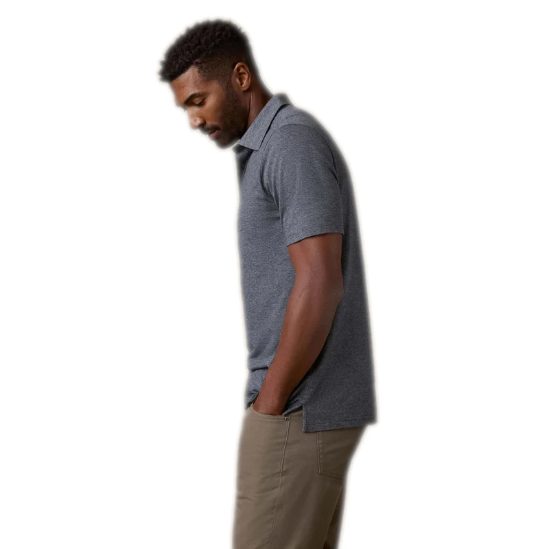 Faherty Short-Sleeve Movement Pique Polo - Dusty Iron Heather