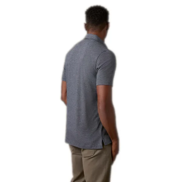 Faherty Short-Sleeve Movement Pique Polo - Dusty Iron Heather