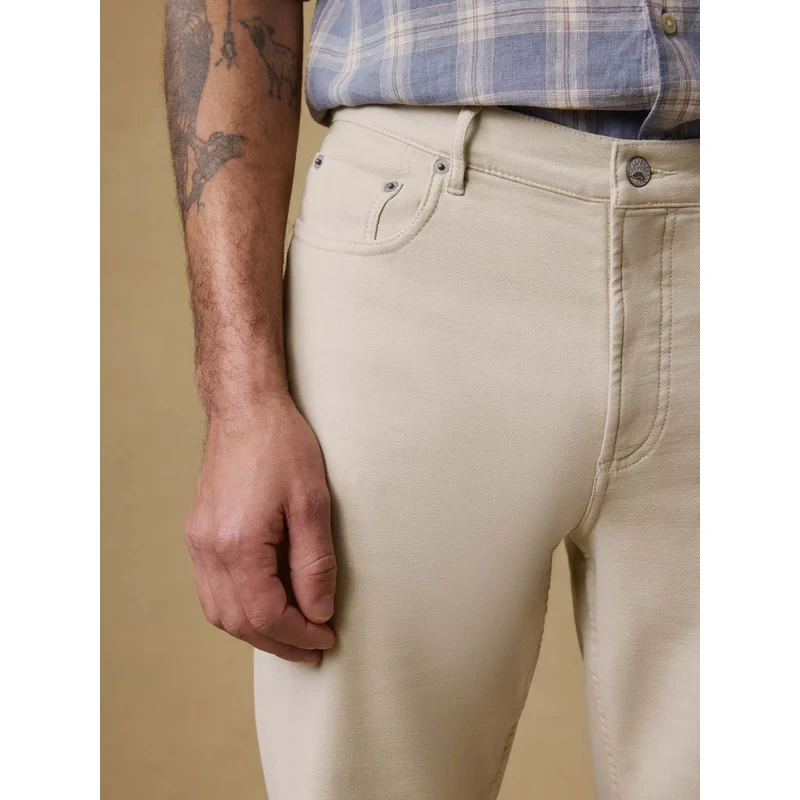 Faherty Stretch Terry 5-Pocket Pant - Stone