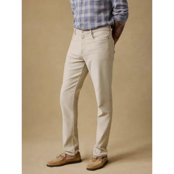 Faherty Stretch Terry 5-Pocket Pant - Stone
