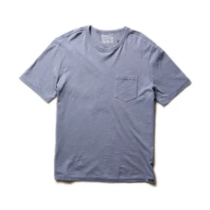 Faherty Sunwashed Regenerative Pocket Tee - Flint Sky