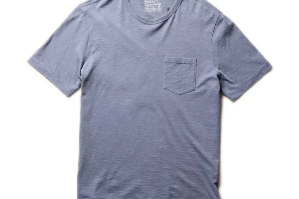 Faherty Sunwashed Regenerative Pocket Tee - Flint Sky