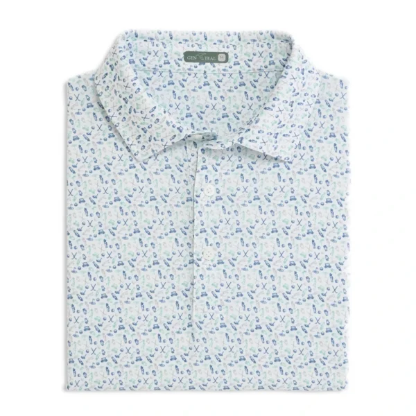 GenTeal Caddie's Choice Printed Performance Polo - Green Bay