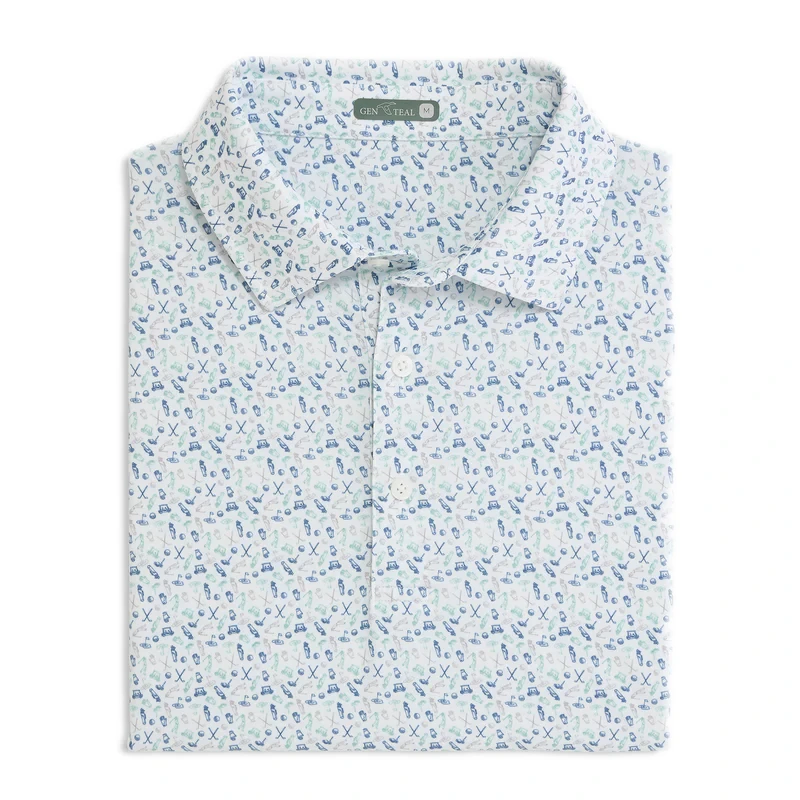 GenTeal Caddie's Choice Printed Performance Polo - Green Bay