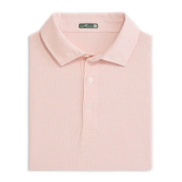 GenTeal Jacquard Performance Polo - Apricot