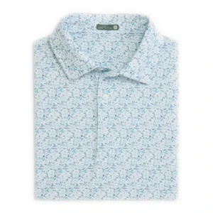 GenTeal Off Shore Printed Performance Polo - High Tide