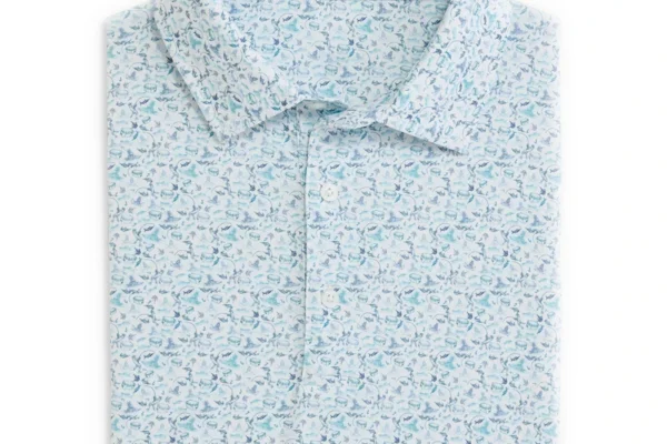 GenTeal Off Shore Printed Performance Polo - High Tide