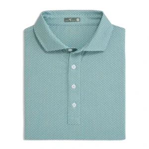GenTeal Portview Printed Performance Polo - Sea Mist