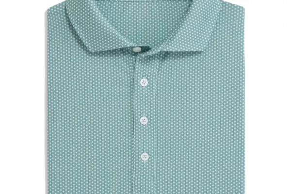 GenTeal Portview Printed Performance Polo - Sea Mist