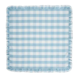 Juliska Gingham Ruffle Napkin - Ocean