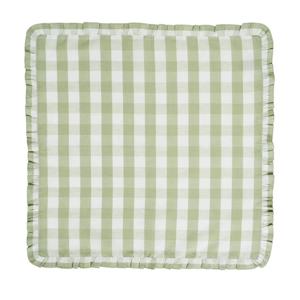 Juliska Gingham Ruffle Napkin - Seagrass Juliska Gingham Ruffle Napkin - Seagrass