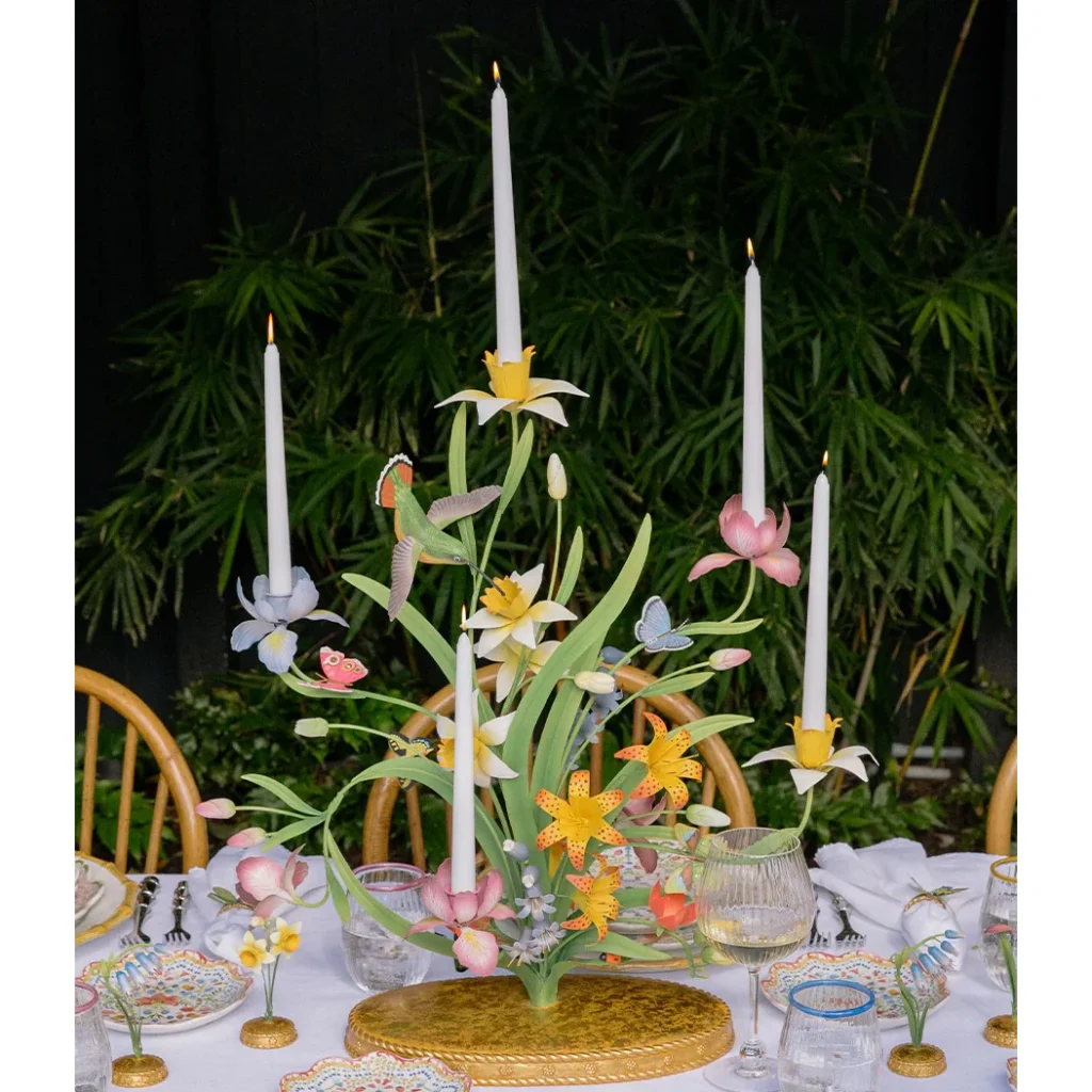 Juliska Meadow Walk 25" Bouquet Centerpiece Candelabra - Multi