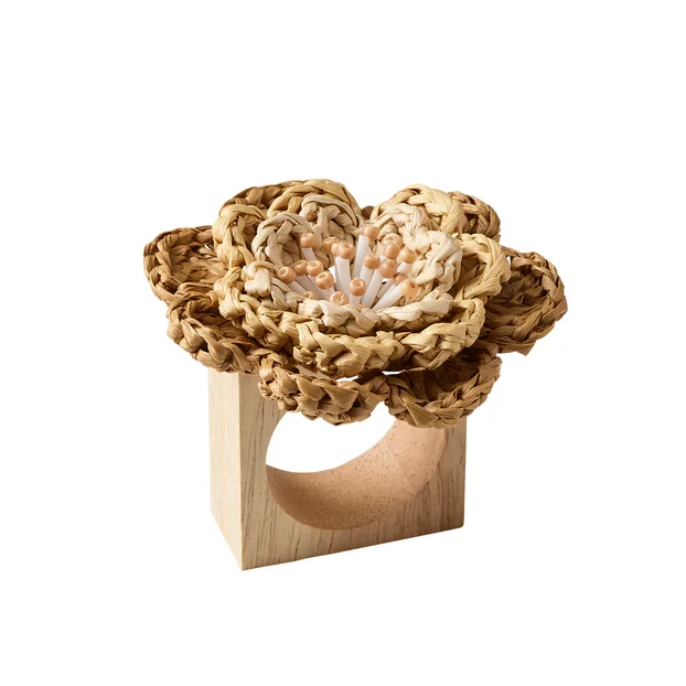 Kim Seybert Pareo Napkin Ring - Natural & Brown