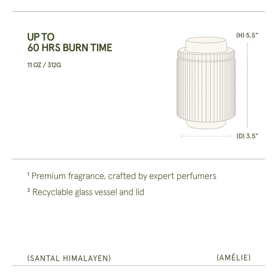 La Joile Muse Amélie – Santal Himalayen Candle 11oz