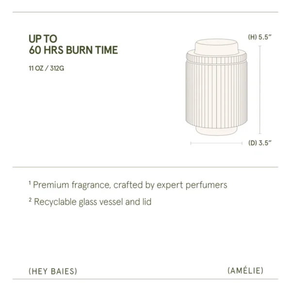 La Joile Muse Amélie – Hey Baies Candle 11oz
