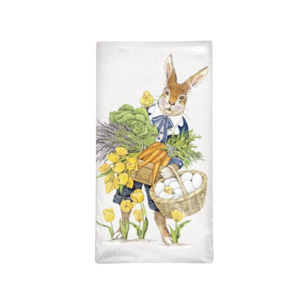 Mary Lake-Thompson Lavender Rabbit Flour Sack Towel