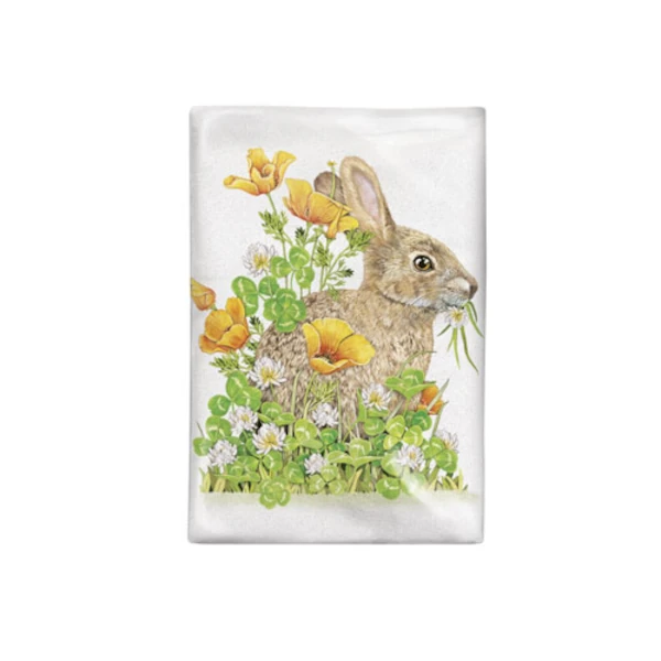 Mary Lake-Thompson Poppy Rabbit Flour Sack Towel