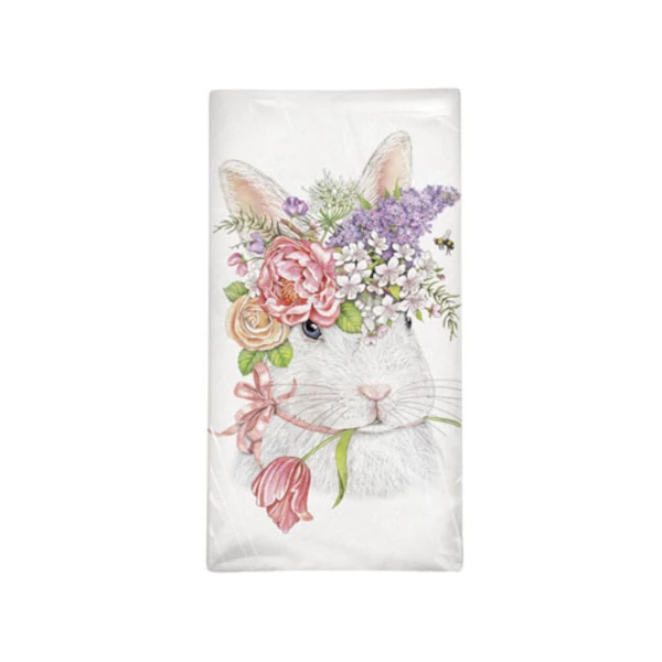 Mary Lake-Thompson White Rabbit Crown Flour Sack Towel