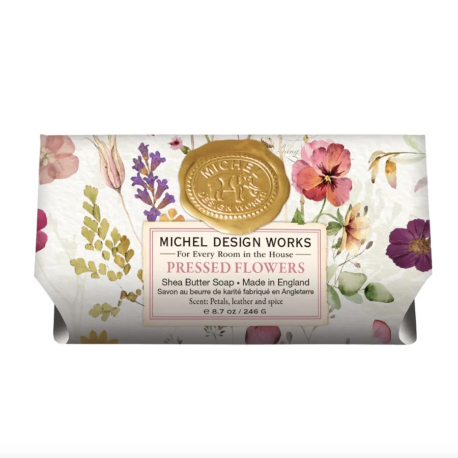 Michel Design Works - Large Bath Soap Bar - Pressed Flowers