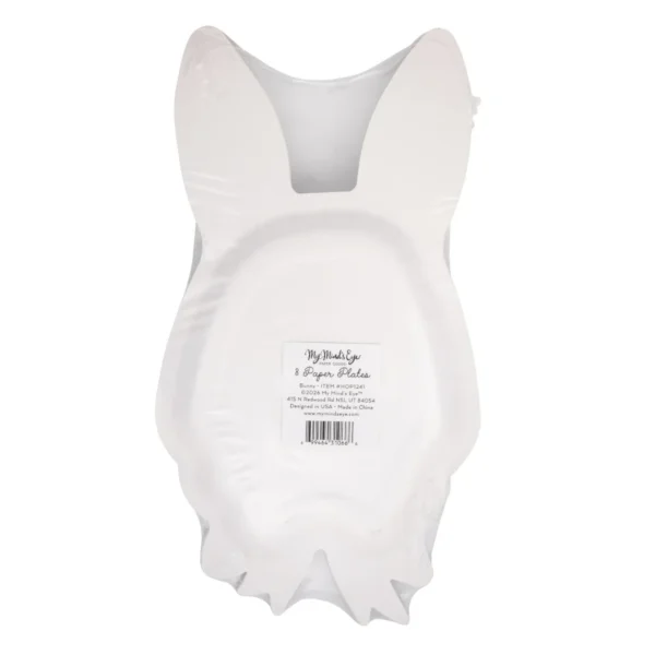 My Mind's Eye - Bunny Face Shaped Paper Plate, Pack of 8