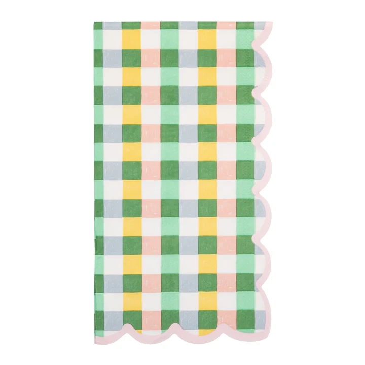 My Mind's Eye - Hopscotch Gingham Dinner Paper Napkin, Pack of 24