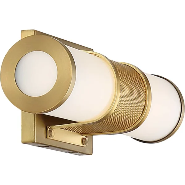 Nuvo Caper LED 12" Vanity - Brushed Brass
