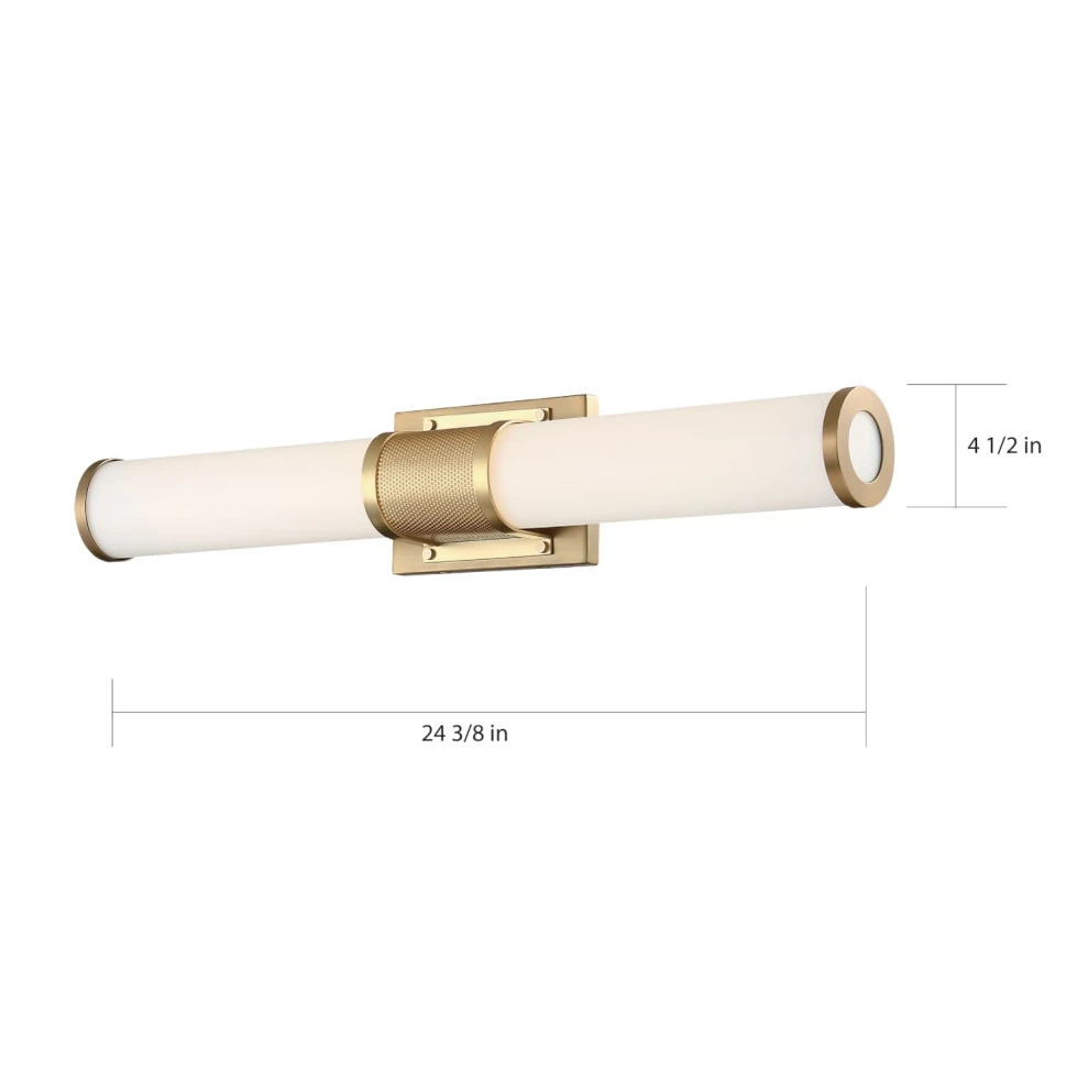 Nuvo Caper LED 24" Vanity Light - Brushed Brass