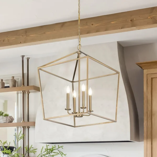 Nuvo Emma Large Pendant Light - Burnished Brass Finish