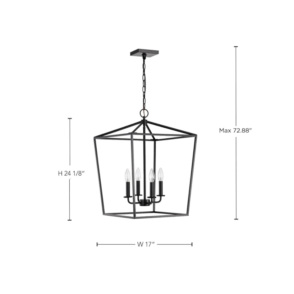 Nuvo Emma Small Pendant Light - Matte Black Finish