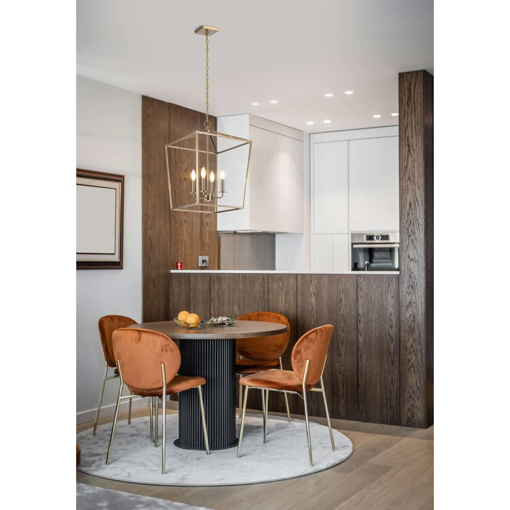 Nuvo Emma Small Pendant Light - Burnished Brass Finish