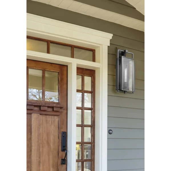 Nuvo Exhibit Medium Outdoor Wall Lantern - Matte Black Finish