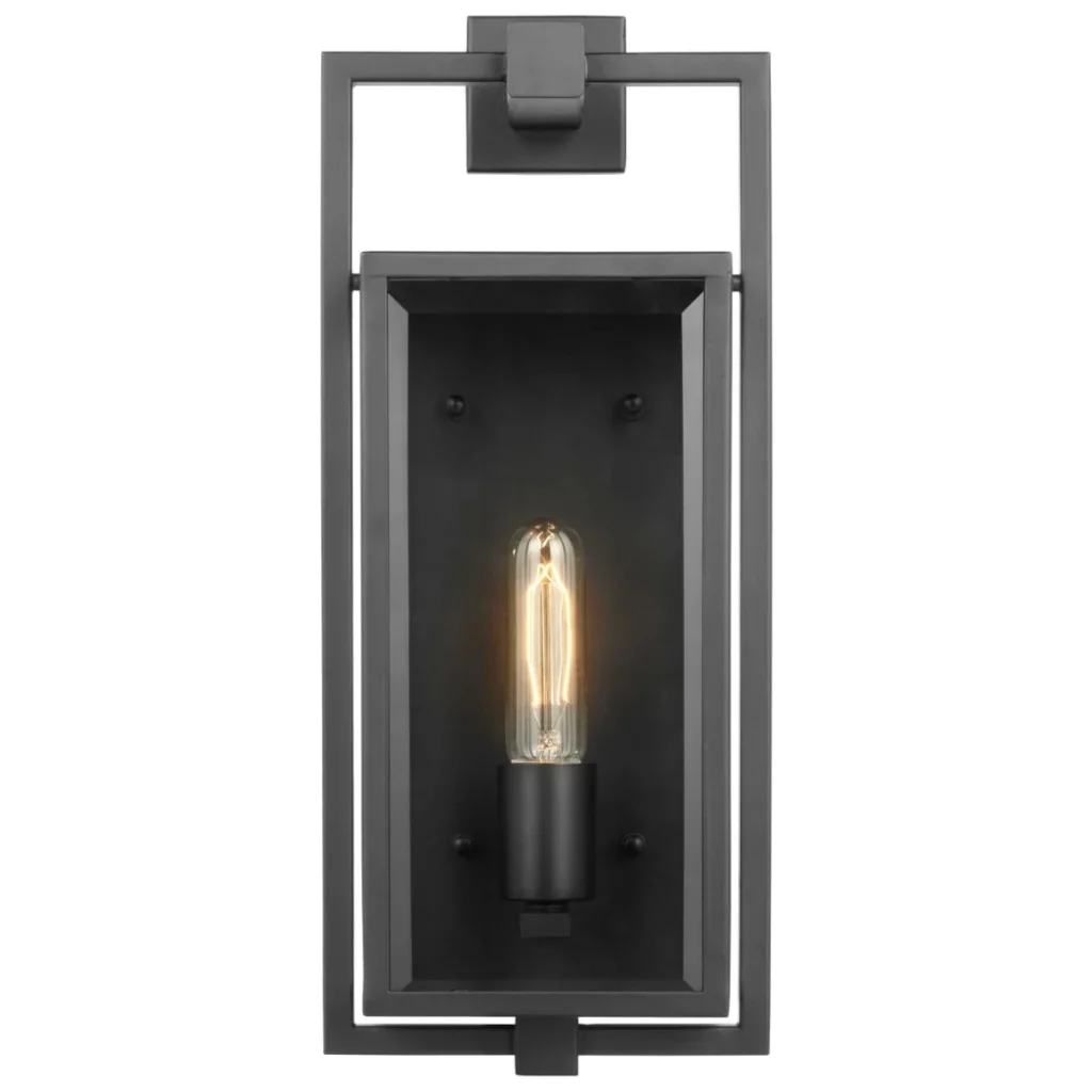 Nuvo Exhibit Medium Outdoor Wall Lantern - Matte Black Finish Nuvo Exhibit Medium Outdoor Wall Lantern - Matte Black Finish