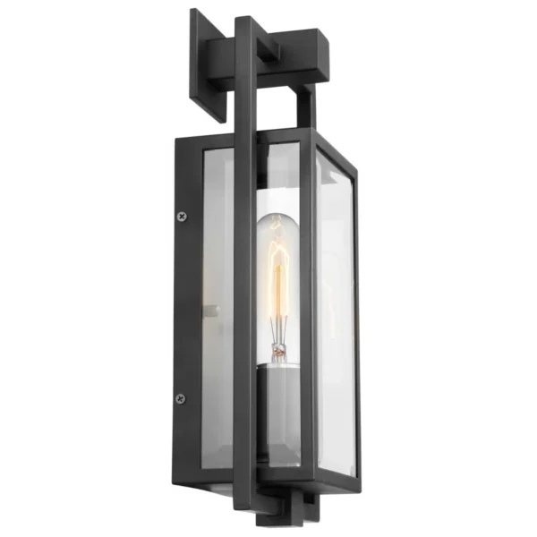 Nuvo Exhibit Small Outdoor Wall Lantern - Matte Black Finish