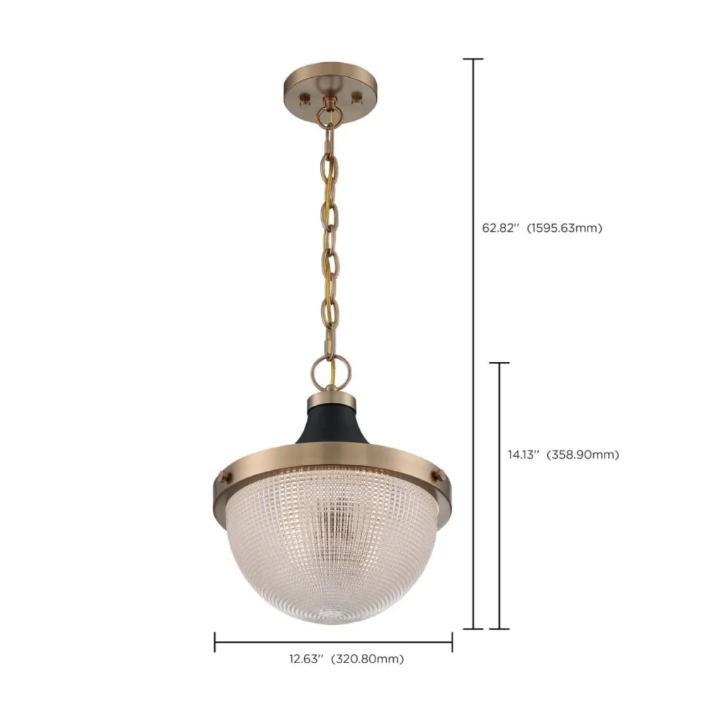 Nuvo Faro Large Pendant Fixture - Brass3