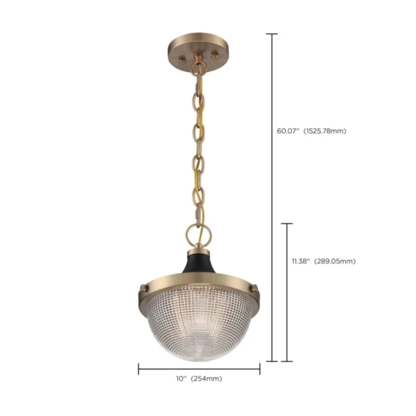 Nuvo Faro Small Pendant Fixture - Brass3