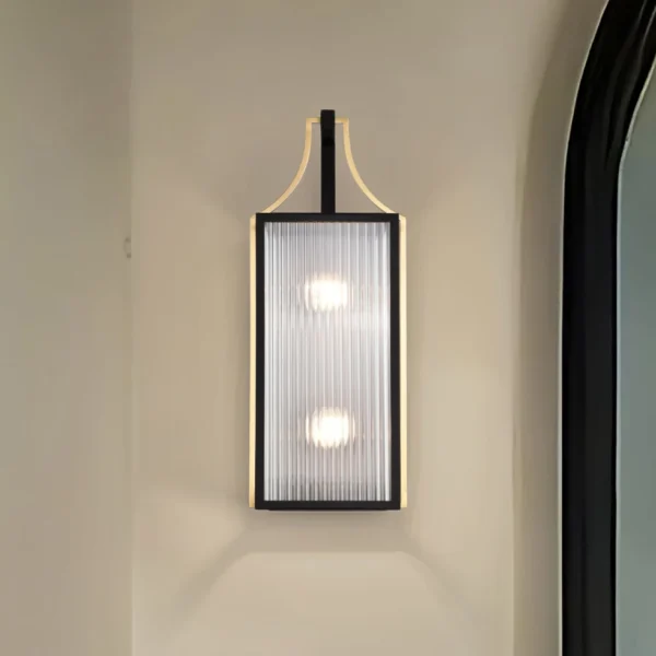 Nuvo Holden Large Outdoor Lantern - Gold and Black Finish