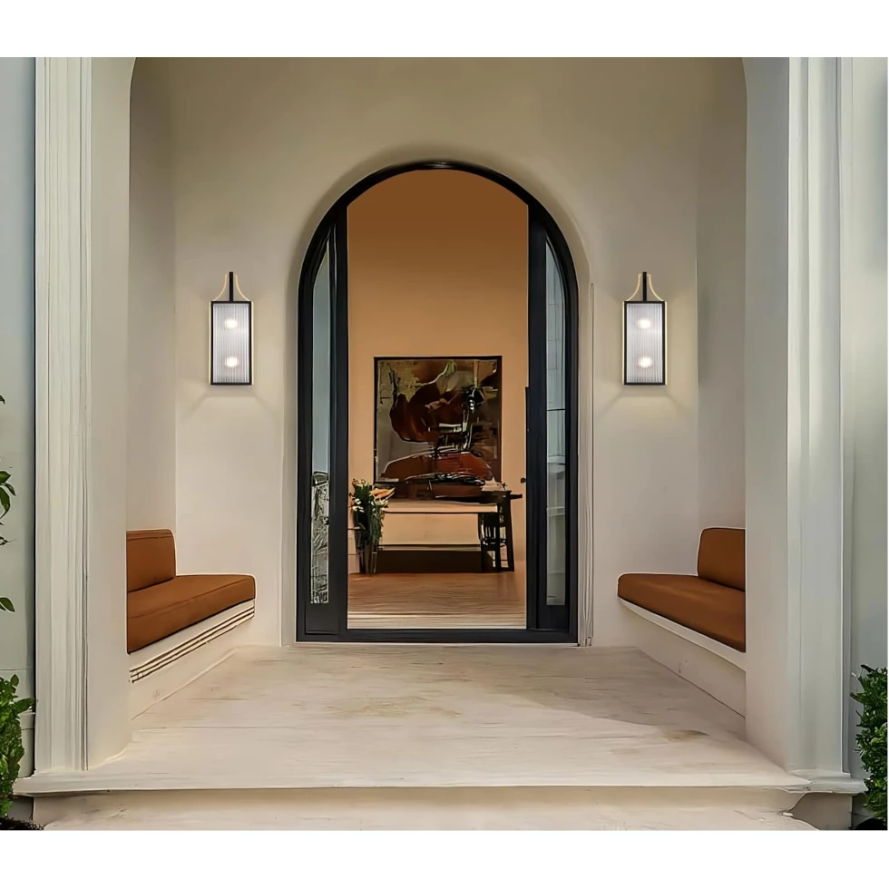 Nuvo Holden Large Outdoor Lantern - Gold and Black Finish