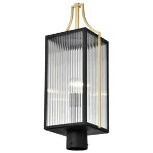 Nuvo Holden Outdoor Post Lantern - Gold and Black Finish