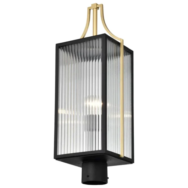 Nuvo Holden Outdoor Post Lantern - Gold and Black Finish