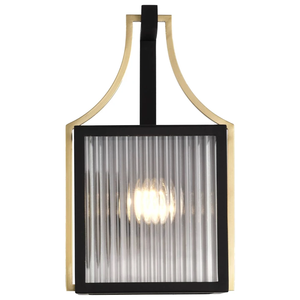 Nuvo Holden Small Outdoor Lantern - Gold and Black Finish