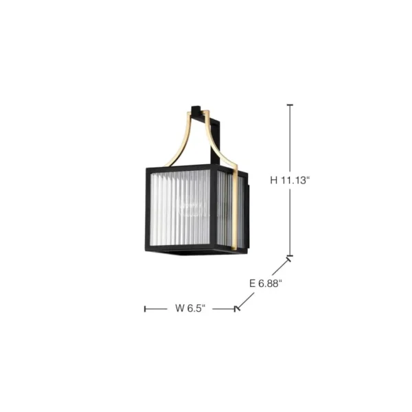 Nuvo Holden Small Outdoor Lantern - Gold and Black Finish