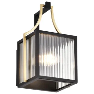 Nuvo Holden Medium Outdoor Lantern - Gold and Black Finish
