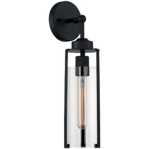 Nuvo Marina Single Light Wall Sconce - Black