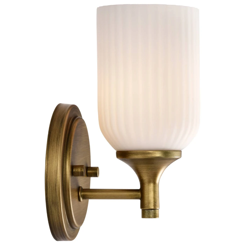 Nuvo Solara Vanity Wall Sconce Lamp - Natural Brass Finish