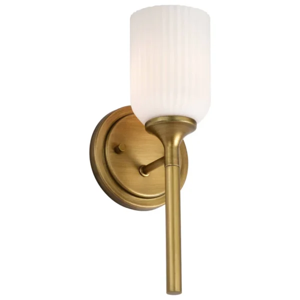 Nuvo Solara Vanity Wall Sconce Lamp - Natural Brass Finish