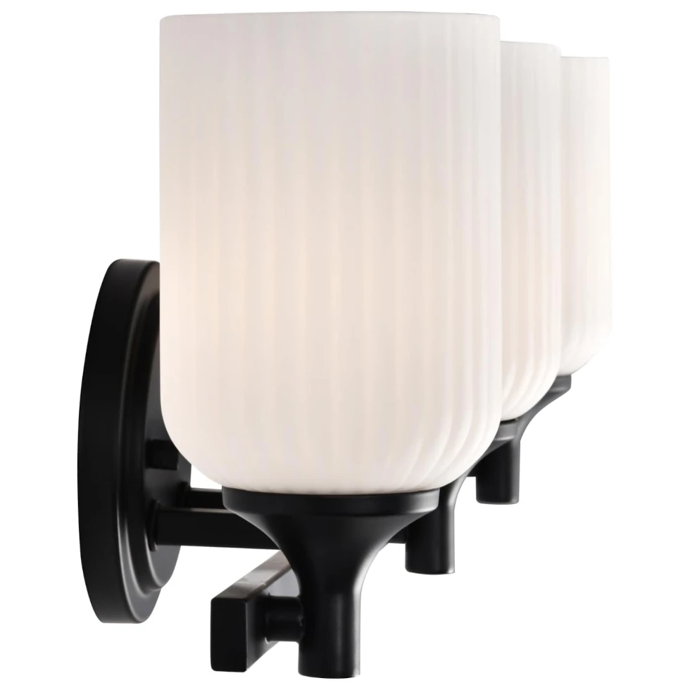 Nuvo Solara 3 Light Vanity Light - Matte Black Finish